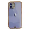 İphone 12 Kılıf Liva Taşlı Silikon - Pembe