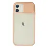 İphone 12 Kılıf Palm Buzlu Kamera Sürgülü Silikon - Pembe