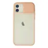 İphone 12 Kılıf Palm Buzlu Kamera Sürgülü Silikon - Pembe
