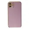 İphone 12 Kılıf Volet Silikon - Mor
