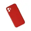 İphone 12 Mini Kılıf Coco Deri Silikon Kapak - Kırmızı