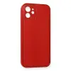 İphone 12 Mini Kılıf Coco Deri Silikon Kapak - Kırmızı