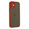 İphone 12 Mini Kılıf Montreal Silikon Kapak - Kırmızı