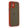 İphone 12 Mini Kılıf Montreal Silikon Kapak - Kırmızı