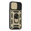 İphone 12 Mini Kılıf Pars Lens Yüzüklü Silikon - Gold