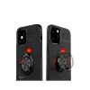 İphone 12 Mini Kılıf Range Yüzüklü Silikon - Siyah-mavi