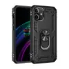 İphone 12 Mini Kılıf Sofya Yüzüklü Silikon Kapak - Siyah