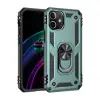 İphone 12 Mini Kılıf Sofya Yüzüklü Silikon Kapak - Yeşil
