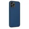 İphone 12 Pro Kılıf Coco Deri Silikon Kapak - Açık Mavi