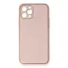 İphone 12 Pro Kılıf Coco Deri Silikon Kapak - Pembe