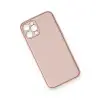 İphone 12 Pro Kılıf Coco Deri Silikon Kapak - Pembe