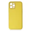 İphone 12 Pro Kılıf Coco Deri Silikon Kapak - Sarı