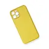 İphone 12 Pro Kılıf Coco Deri Silikon Kapak - Sarı