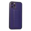 İphone 12 Pro Kılıf Coco Deri Standlı Kapak - Mor