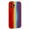 İphone 12 Pro Kılıf Ebruli Lansman Silikon - Kırmızı-mor
