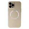 İphone 12 Pro Kılıf Jack Magneticsafe Lens Silikon - Gold