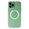 İphone 12 Pro Kılıf Jack Magneticsafe Lens Silikon - Yeşil