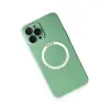 İphone 12 Pro Kılıf Jack Magneticsafe Lens Silikon - Yeşil