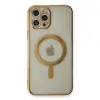 İphone 12 Pro Kılıf Magneticsafe Lazer Silikon - Gold