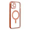 İphone 12 Pro Kılıf Magneticsafe Lazer Silikon - Kırmızı