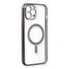 İphone 12 Pro Kılıf Magneticsafe Lazer Silikon - Siyah