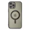 İphone 12 Pro Kılıf Magneticsafe Lazer Silikon - Siyah