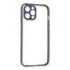 İphone 12 Pro Kılıf Miami Şeffaf Silikon - Gri