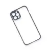 İphone 12 Pro Kılıf Miami Şeffaf Silikon - Gri