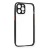 İphone 12 Pro Kılıf Miami Şeffaf Silikon - Siyah