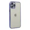 İphone 12 Pro Kılıf Razer Lensli Silikon - Mor
