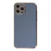 İphone 12 Pro Kılıf Volet Silikon - Mavi