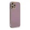 İphone 12 Pro Kılıf Volet Silikon - Mor