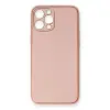 İphone 12 Pro Max Kılıf Coco Deri Silikon Kapak - Pembe