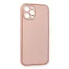 İphone 12 Pro Max Kılıf Coco Deri Silikon Kapak - Pembe