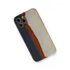İphone 12 Pro Max Kılıf Ebruli Lansman Silikon - Lacivert-krem