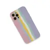 İphone 12 Pro Max Kılıf Ebruli Lansman Silikon - Pembe-lila
