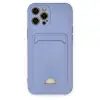İphone 12 Pro Max Kılıf Kelvin Kartvizitli Silikon - Lila