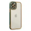 İphone 12 Pro Max Kılıf Liva Lens Silikon - Yeşil
