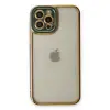 İphone 12 Pro Max Kılıf Liva Lens Silikon - Yeşil