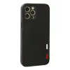 İphone 12 Pro Max Kılıf Loop Deri Silikon - Siyah