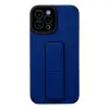 İphone 12 Pro Max Kılıf Mega Standlı Silikon - Mavi