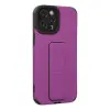 İphone 12 Pro Max Kılıf Mega Standlı Silikon - Mor