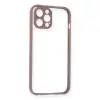 İphone 12 Pro Max Kılıf Miami Şeffaf Silikon - Açık Mor