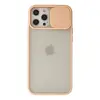 İphone 12 Pro Max Kılıf Palm Buzlu Kamera Sürgülü Silikon - Pembe