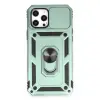 İphone 12 Pro Max Kılıf Pars Lens Yüzüklü Silikon - Yeşil
