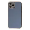 İphone 12 Pro Max Kılıf Volet Silikon - Mavi