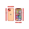 İphone 13 Mini Kılıf Miami Şeffaf Silikon - Kırmızı