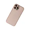 İphone 13 Pro Kılıf Coco Deri Silikon Kapak - Pudra