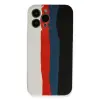 İphone 13 Pro Kılıf Ebruli Lansman Silikon - Beyaz-siyah