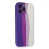 İphone 13 Pro Kılıf Ebruli Lansman Silikon - Mor-beyaz